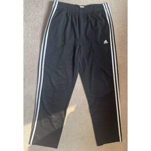 Vintage 2008 Adidas Nylon Lined Track Pants Lined - Size: Large  Black 3 Stripes